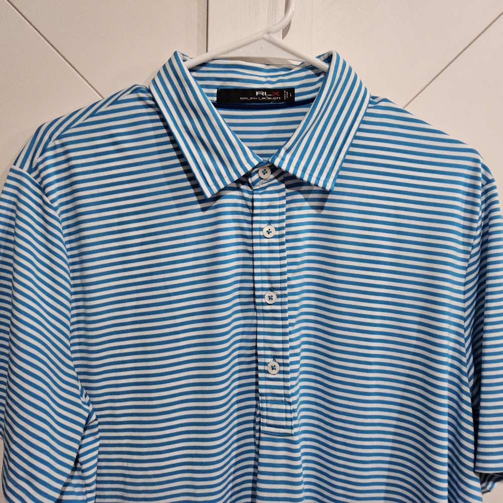Ralph Lauren Men's‎ Blue and White Striped Polo